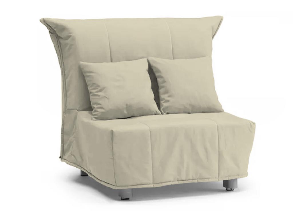 Sofa cama Decocasaes Sofá individual Made in Italy Sillón de salón con apertura trolley en tela acolchada con almohadas incluidas Cm cdld65505