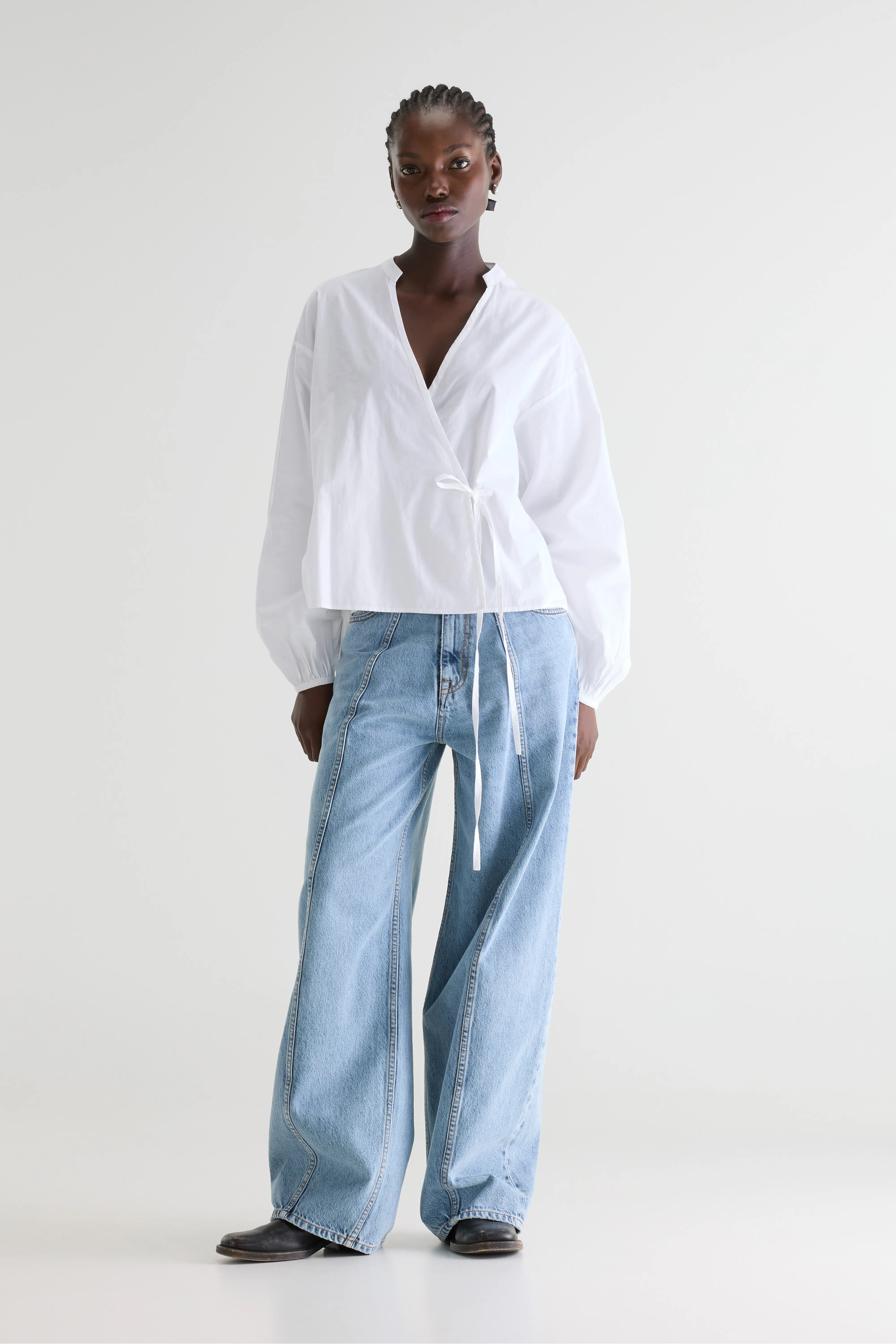 Bellerose Collin wrap-front blouse (261 / W / WHITE)