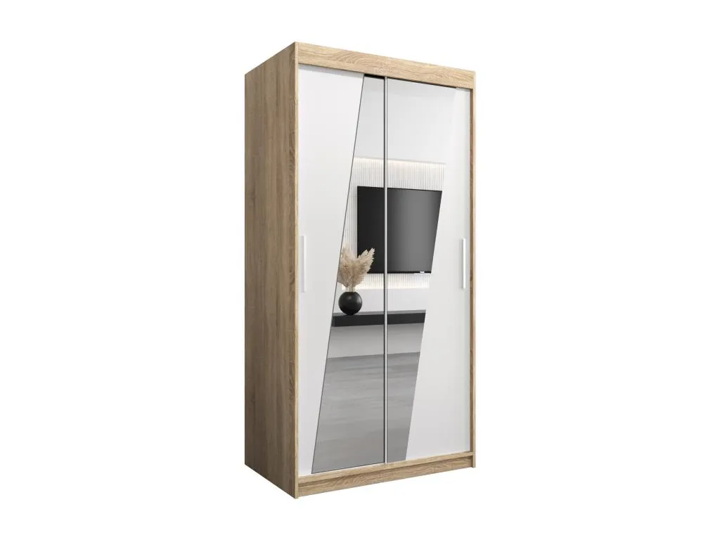 Armario Rhomb de puertas correderas 200/100/62 2 puertas (Casabellaes/blanco) WMUU09379
