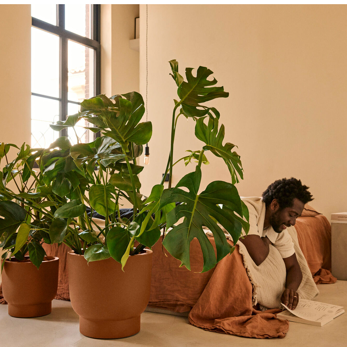 Elho Amber Grail 40 - Karamel - Ø 38 x H 36 cm - Binnen en Buiten - 10