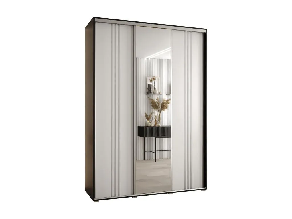 ARMARIO Luxmbls 7 DE PUERTAS CORREDERAS 235.2/170/45 3 puertas (Negro/Blanco/Plata) HLXI08529