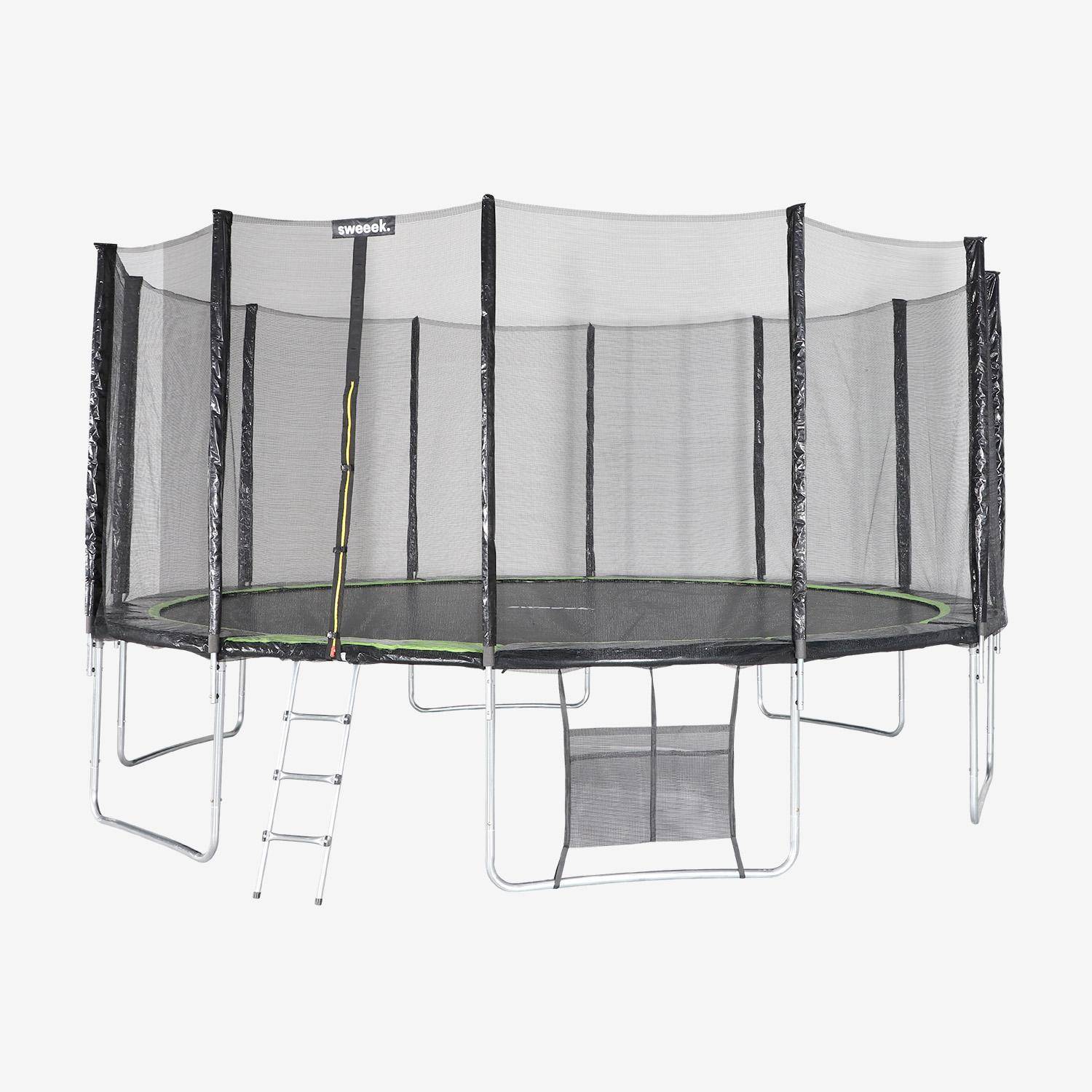 Jupiter XXL - Cama elástica con pack de accesorios, 490cm