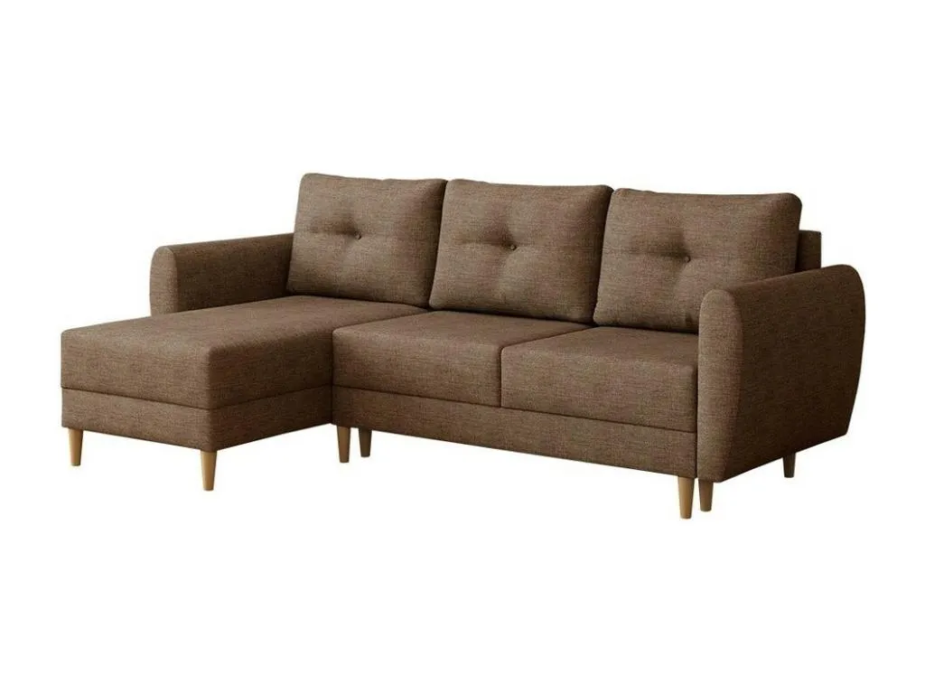 Sofá rinconero Jmmhogar 105 Marrón Función de descanso Caja de ropa de cama 235x145cm