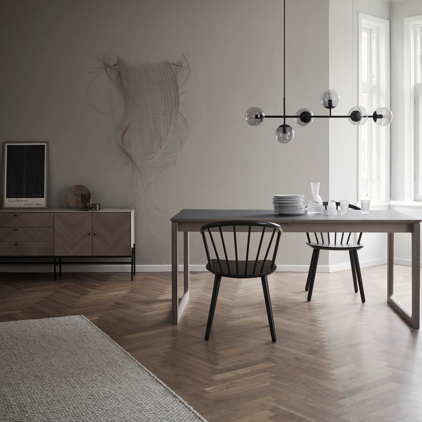 Bolia Orb Hanglamp - Horizontaal - Zwart