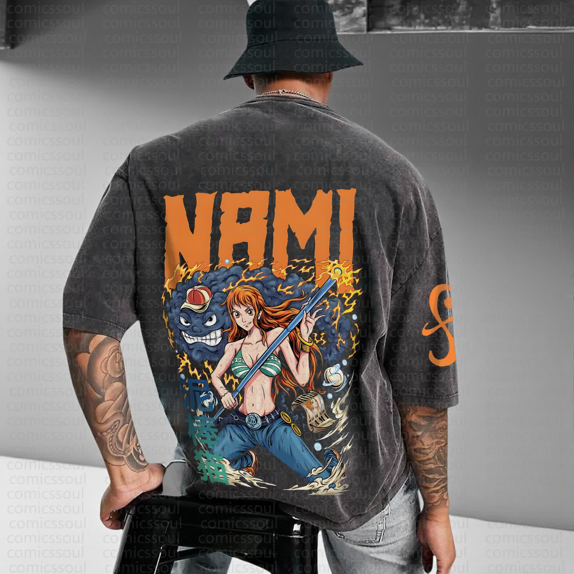 Unisex Anime Inspired Vintage Washed T-Shirt丨Comicssoul