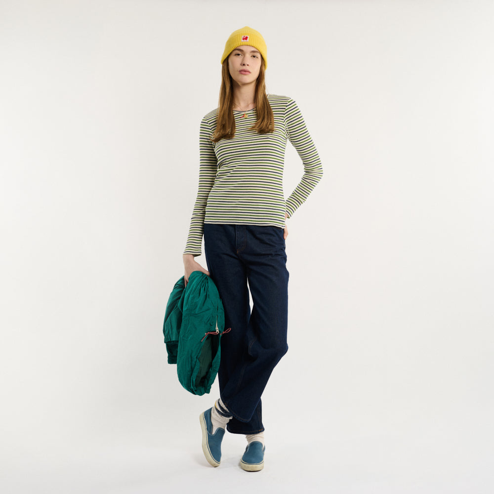 Merci - T-shirt Carla - Marine & Vert