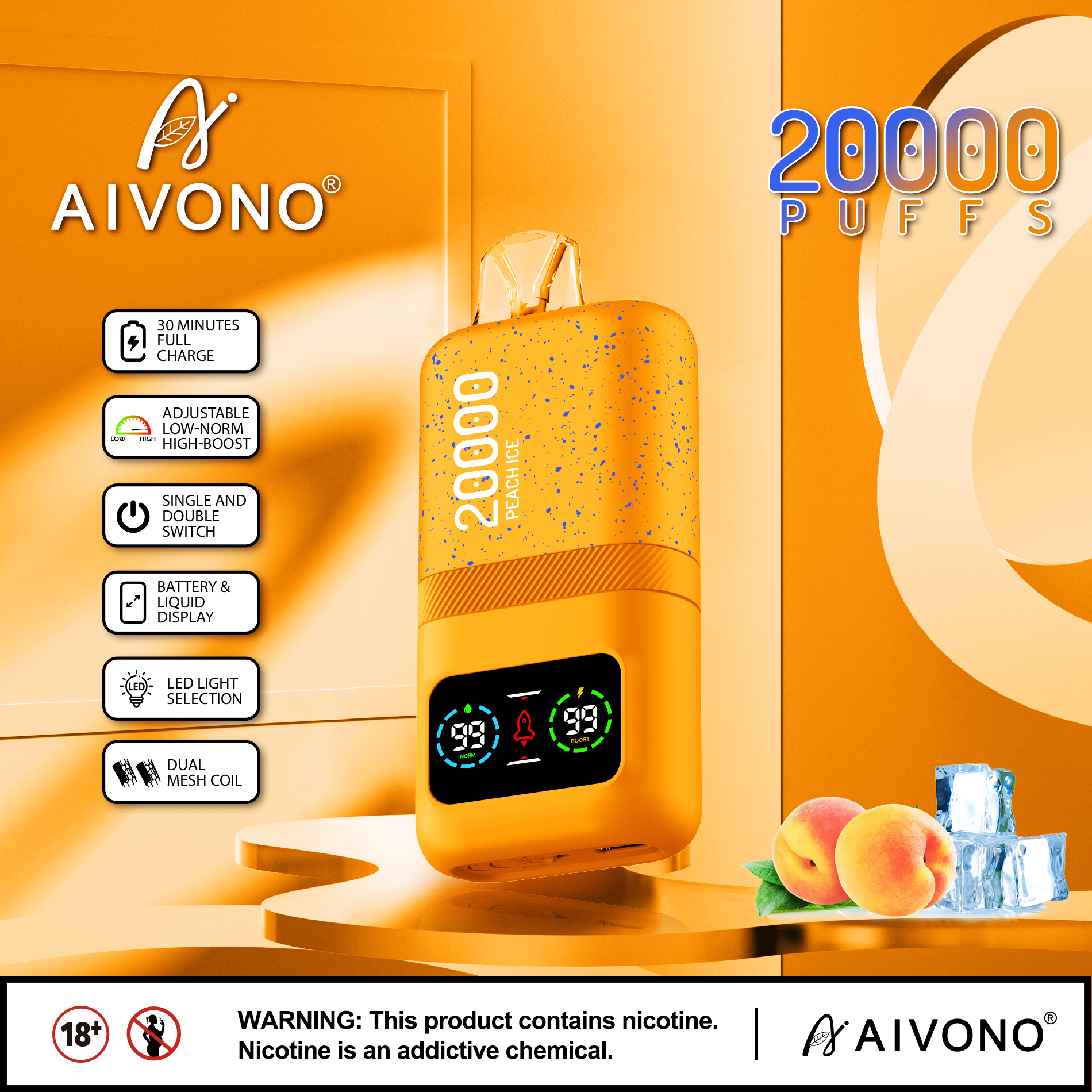 （50 pack）AIVONO AIM MAGIC 20000 Puffs Disposable Vape