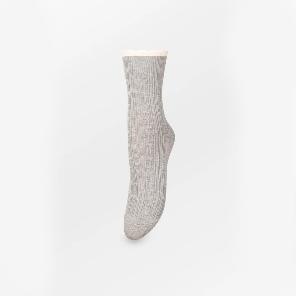 Becksöndergaard - Chaussettes Scallop  - Gris