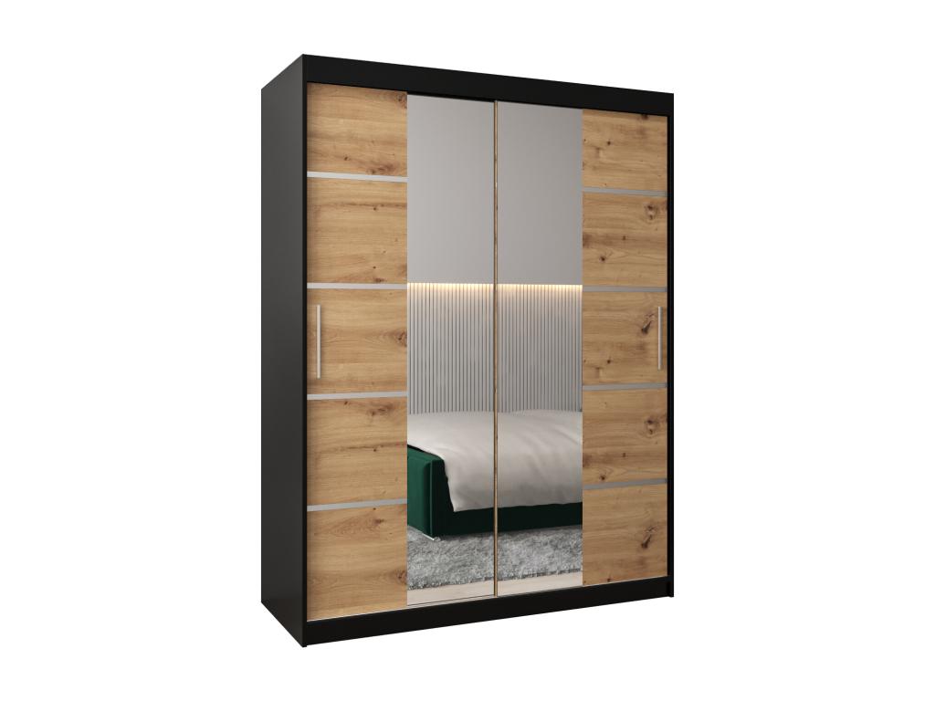 ARMARIO Cozovis 4 DE PUERTAS CORREDERAS 200/150/62 2 puertas negro/artisan