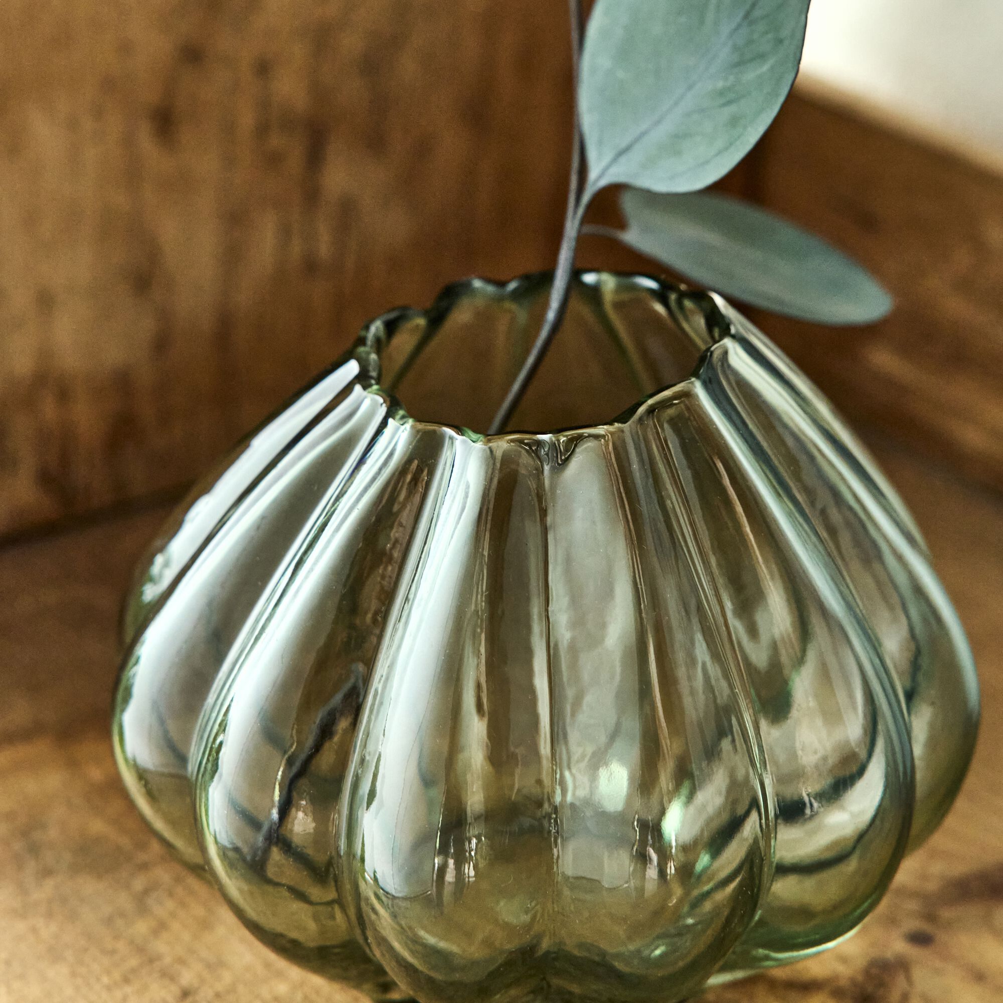 CATENAY - Petit vase en verre h12,3cm - vert