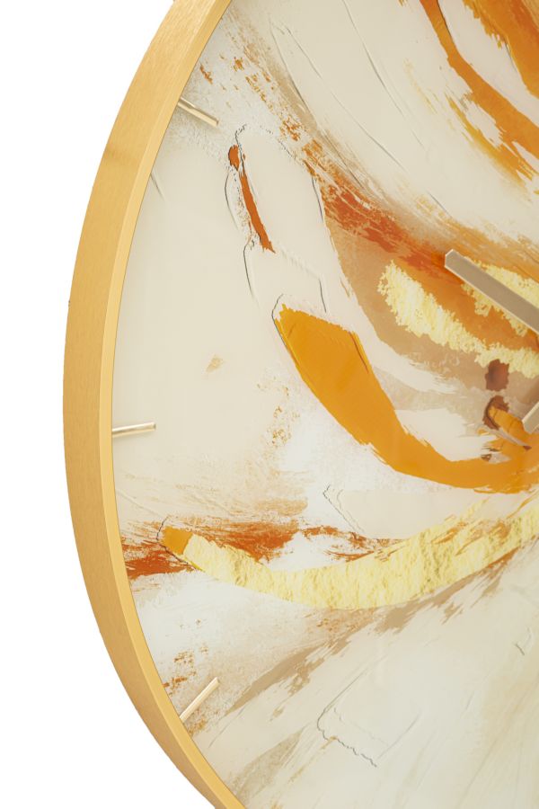 Mauro Ferretti Toply Ronde wandklok in veelkleurige houtvezels