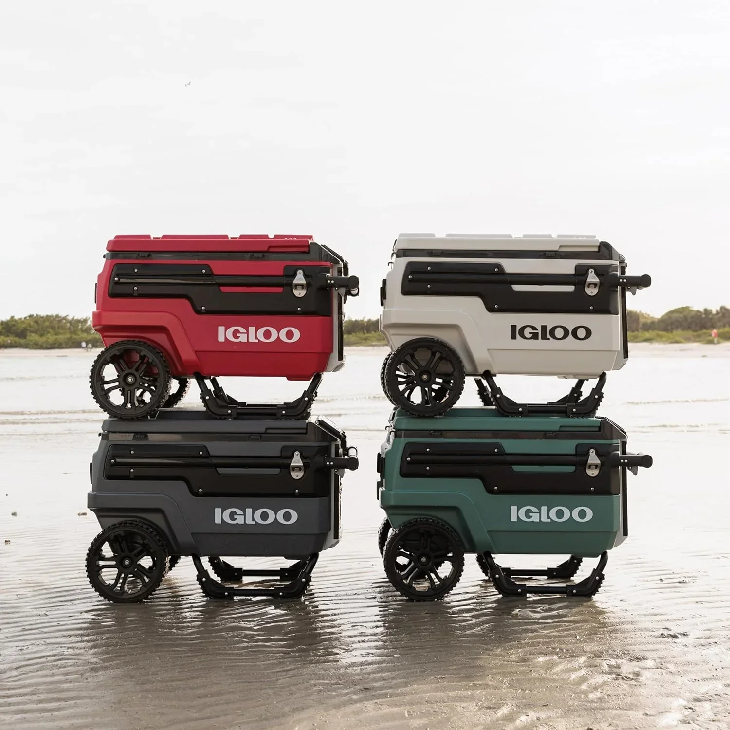 70Qt Wheeled Cooler Insulated Hard Shell Ice Chest