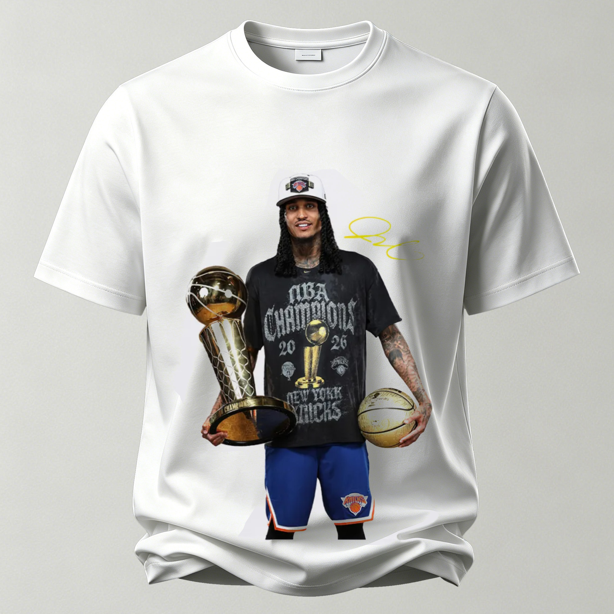 The Player Holds The Trophy Printed Unisex Oversized T-shirt