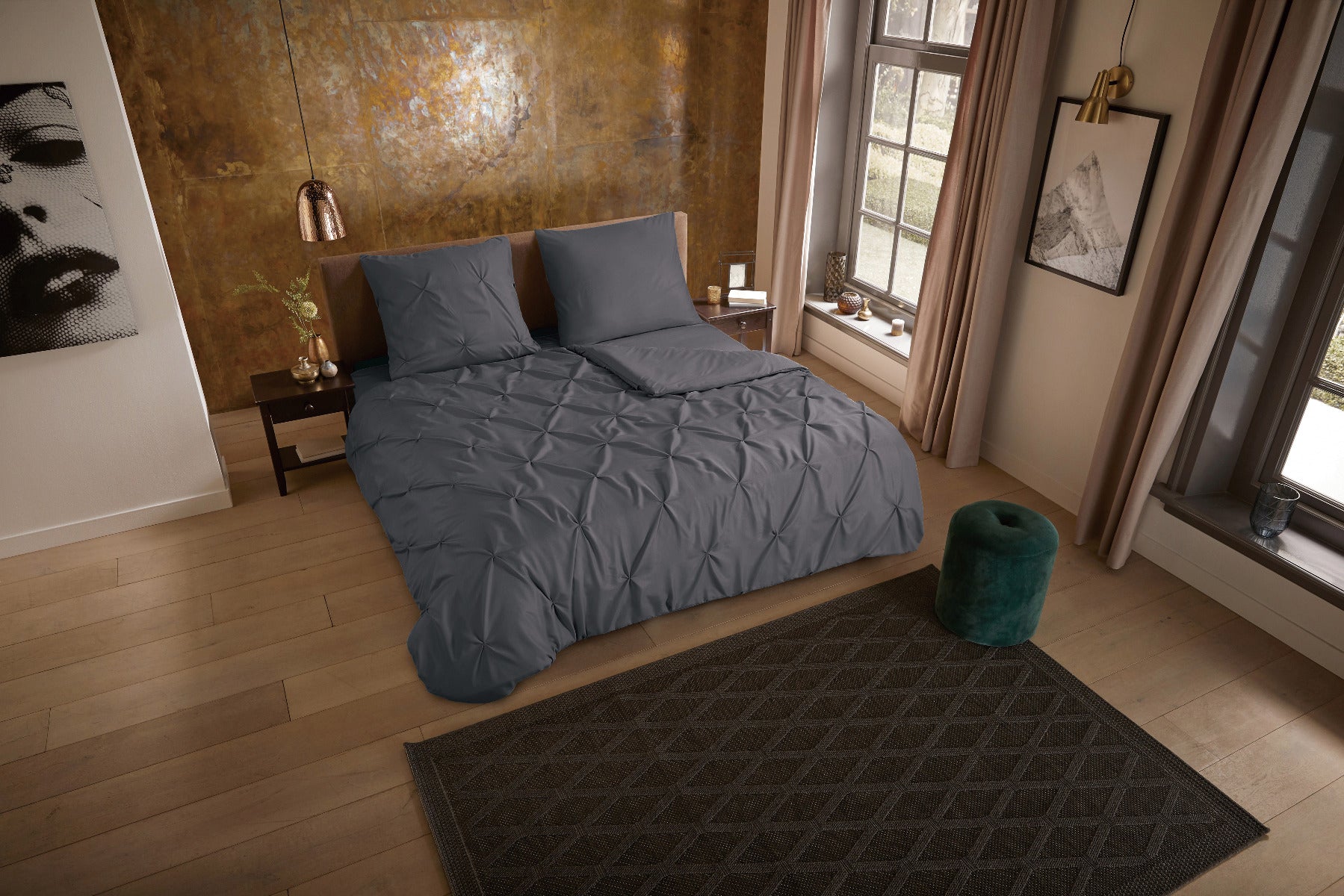 Pure Dekbedovertrek Micropercal Elegance - anthracite