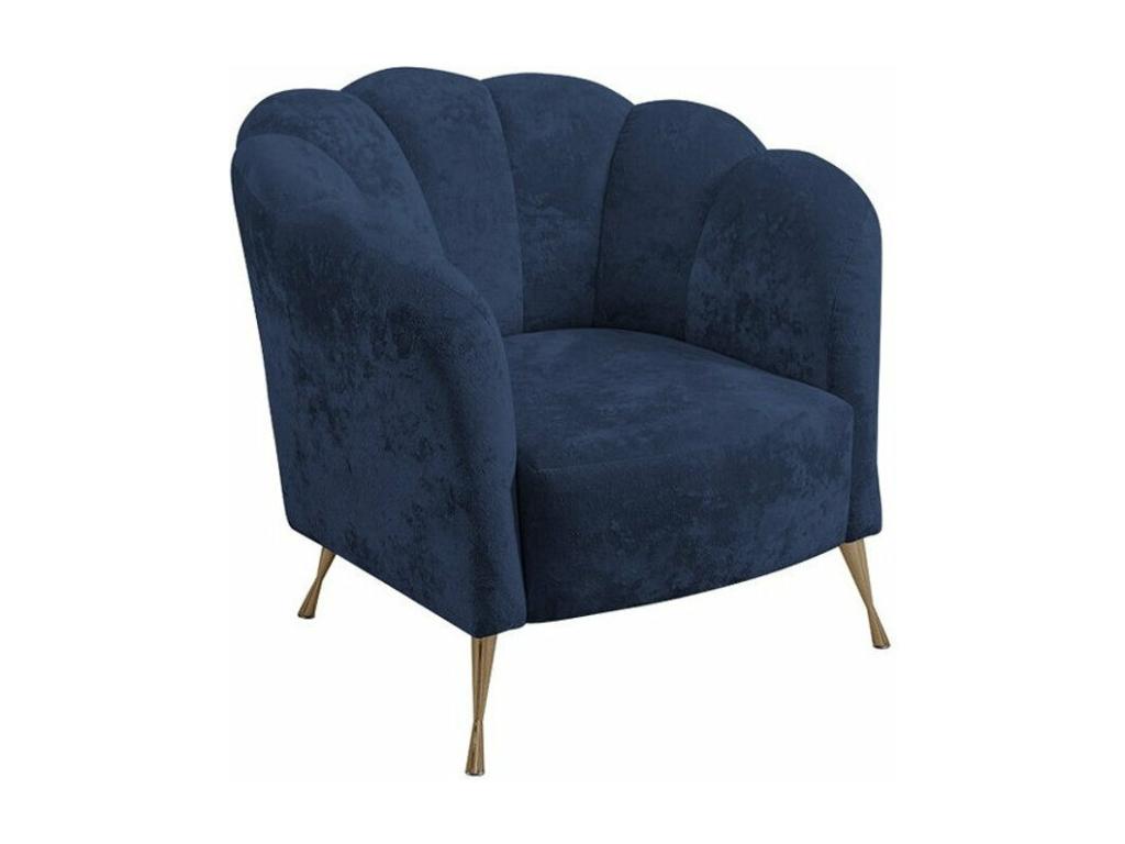 Sillón Providence 150, Azul, 78x87x83cm, Tapiz, Patas: Metal