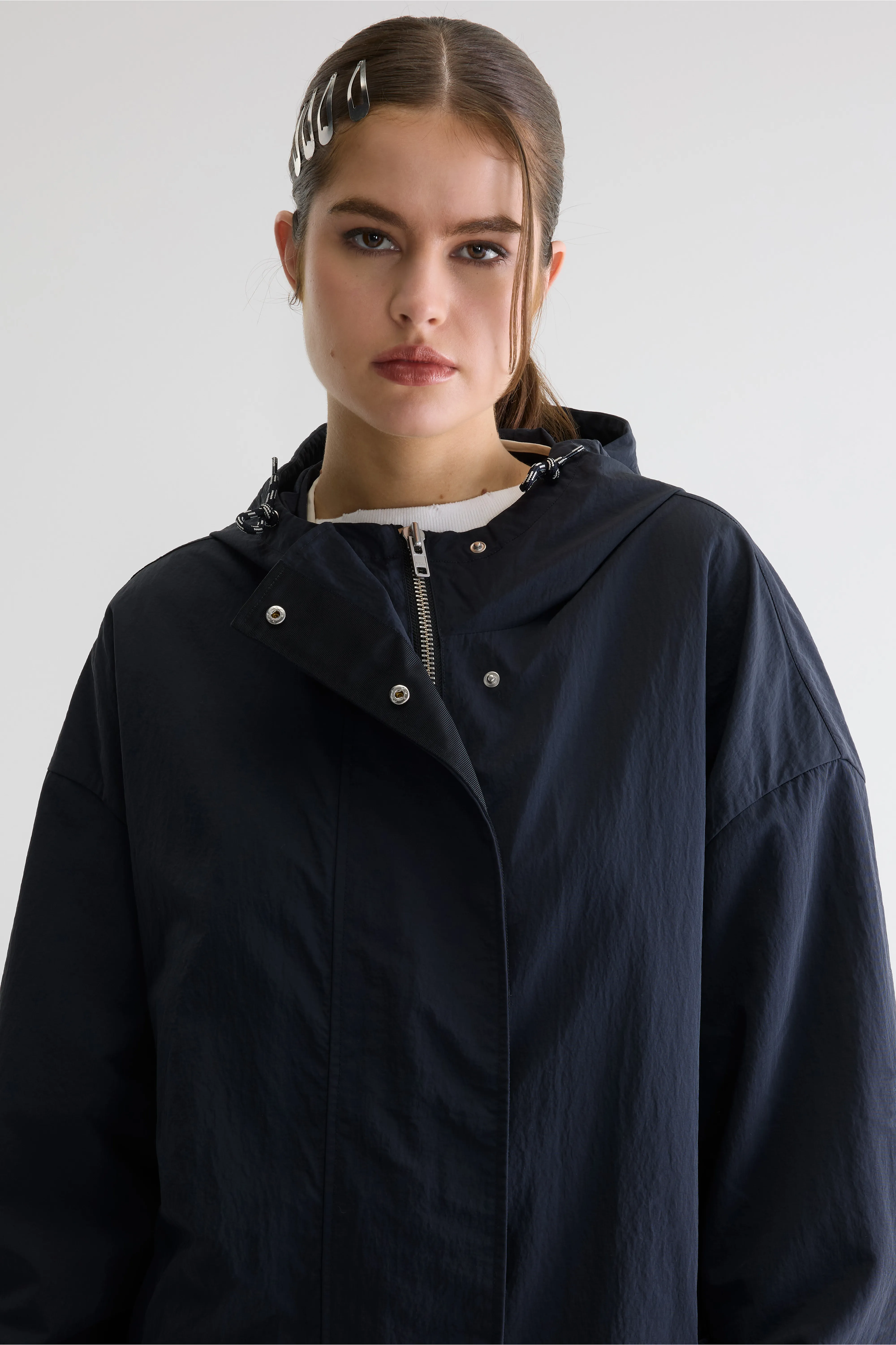 Bellerose Henny hooded coat (261 / W / NAVY)