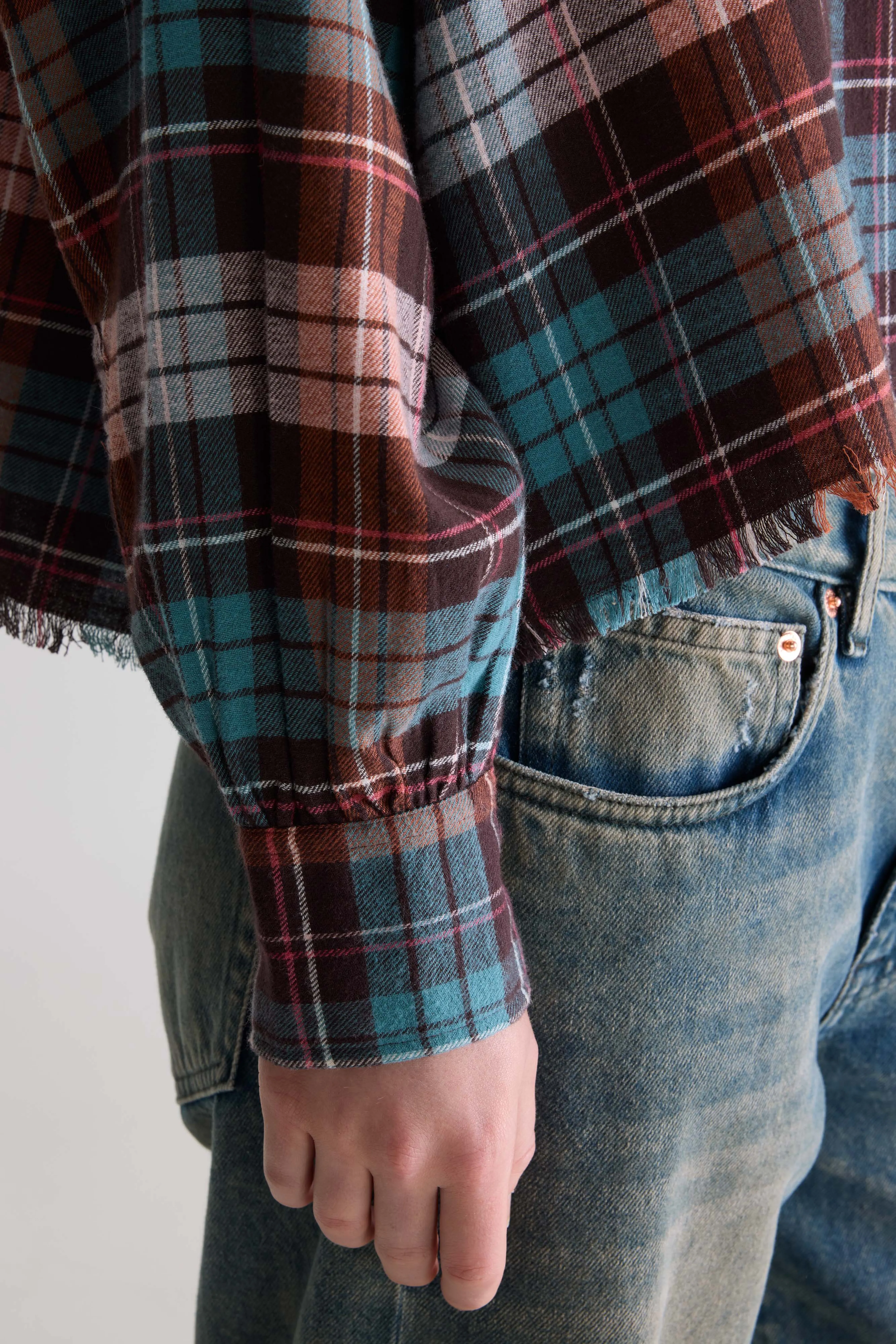 Bellerose Kraft cropped shirt (261 / W / CHECK A)