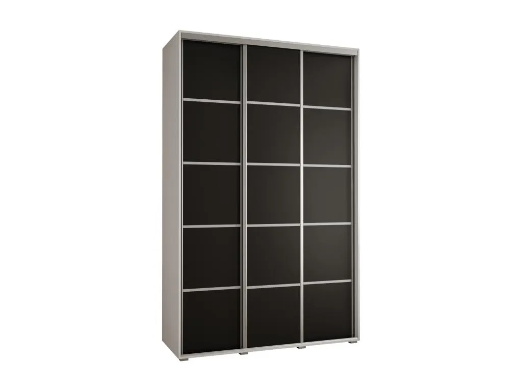ARMARIO Mobtrendy 4 DE PUERTAS CORREDERAS 235.2/160/45 3 puertas (Blanco/Negro/Plata) gdkz52393