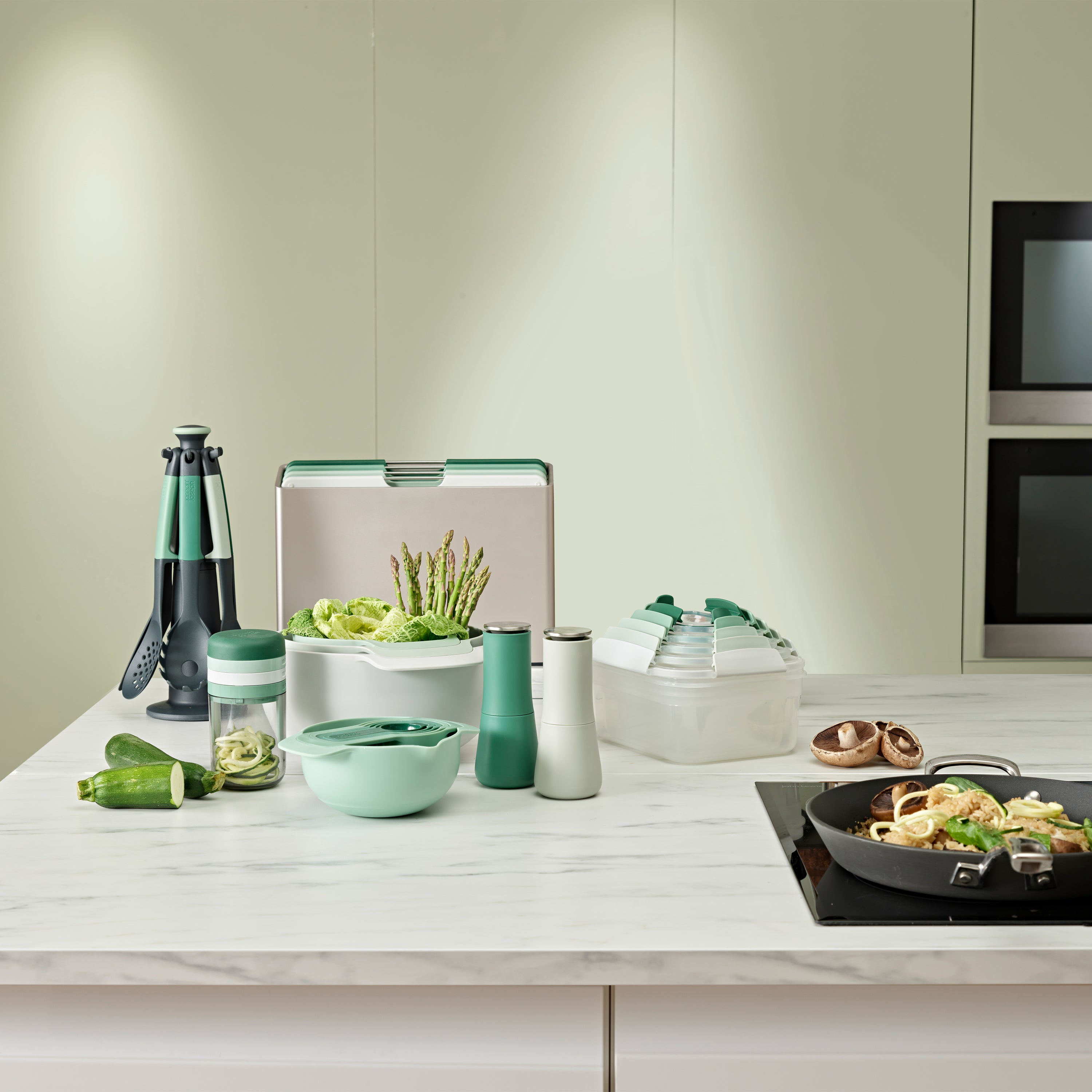 Joseph Joseph Milltop Zout- en Pepermolen - Set van 2 - Sage