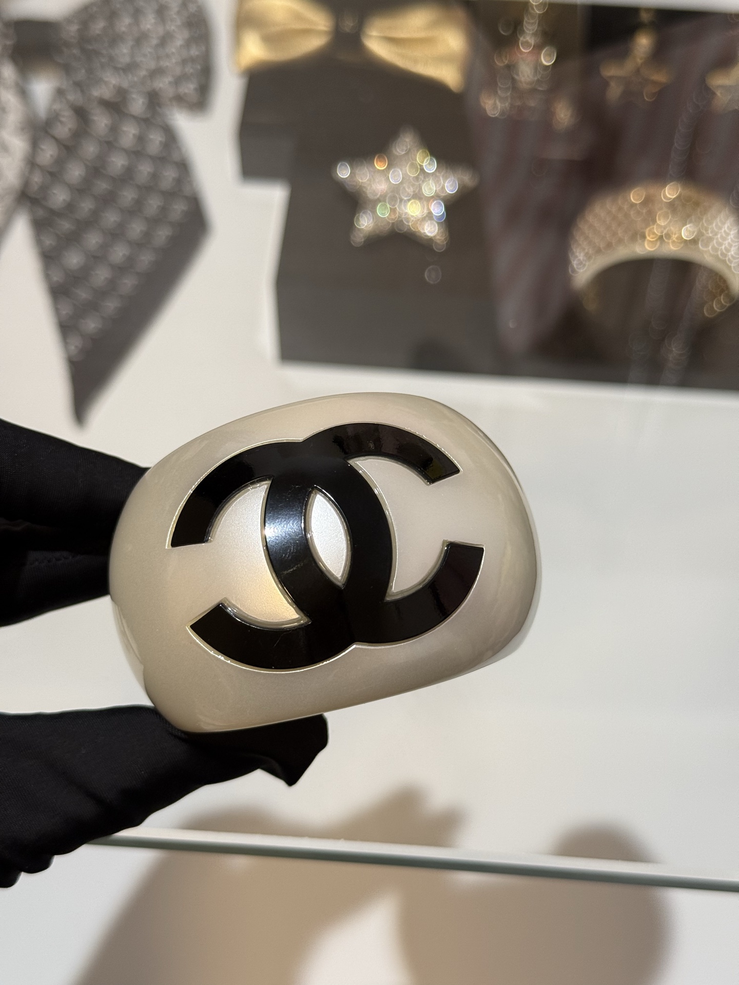 Personality Chanel 25C Wide Bracelet CC Cuff Bangle - Original Replica Club
