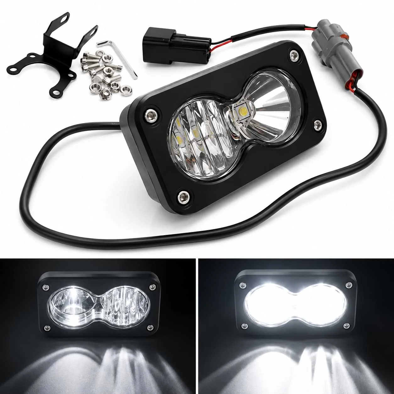 20W LED Spot Flood Headlight Kit for Sur-Ron Light Bee, Talaria Sting & Segway X260