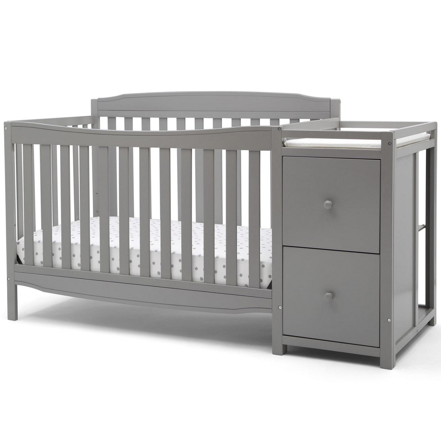 Delta Children Mason 6-in-1 Convertible Crib and Changer. Gray - Image 6