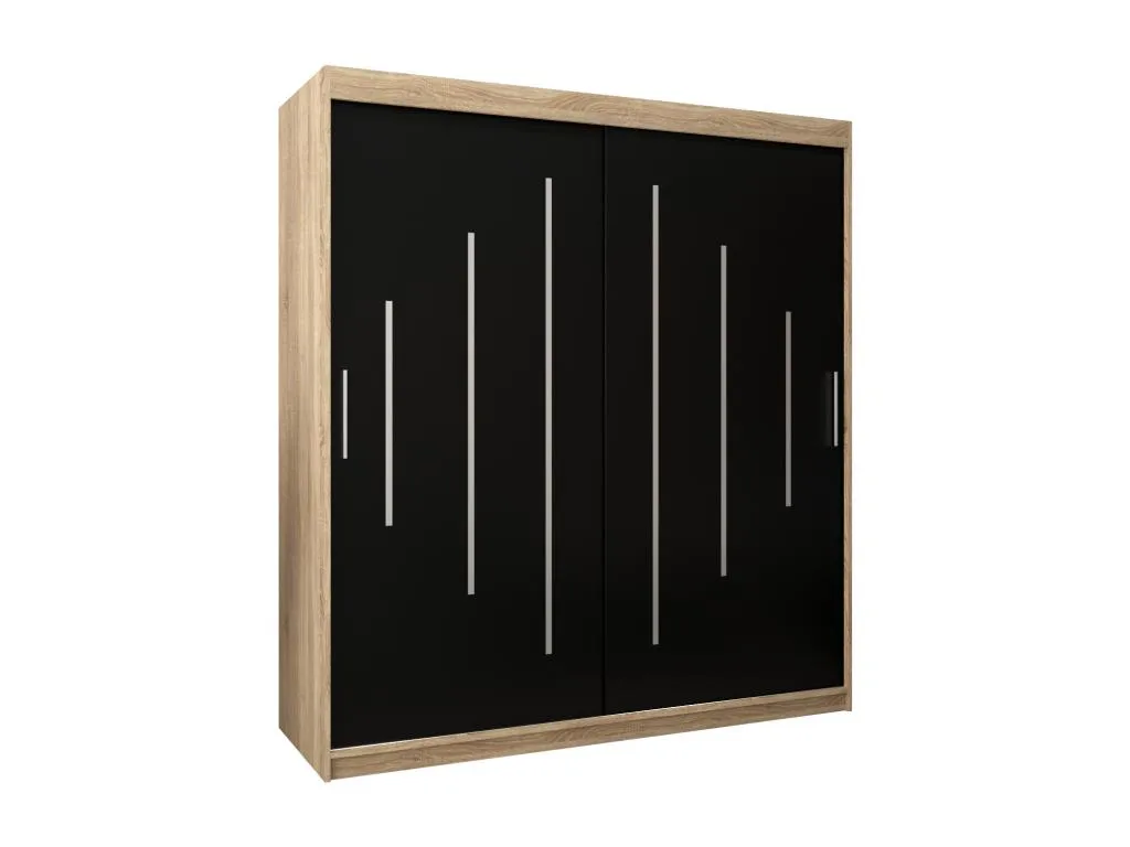 Armario Casahandy con puertas correderas 200x180x62 cm 2 puertas Casahandy negro