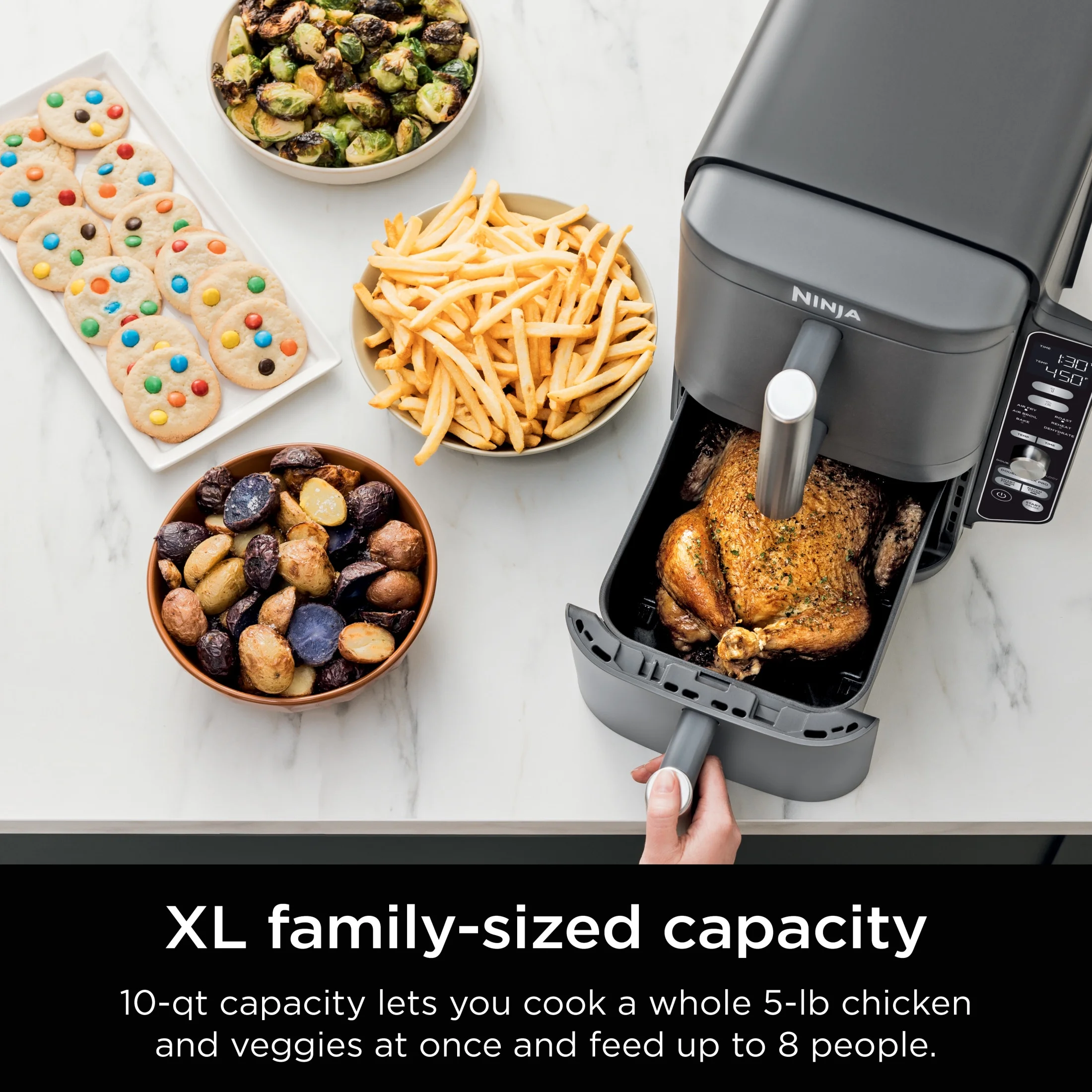 Ninja DoubleStack XL 10 QT 2-Basket Air Fryer - Image 5