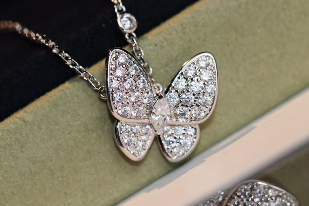 VCA Two Butterfly Pendant Necklace - Original Replica Club