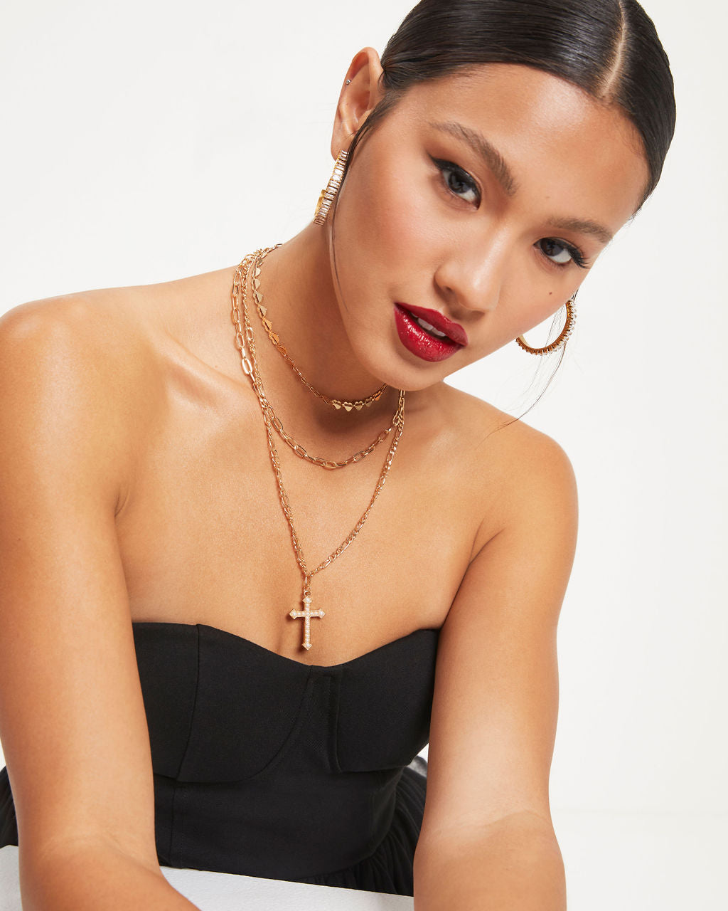 Shashi - Madonna Layered Necklace - Gold - Se7enfashion