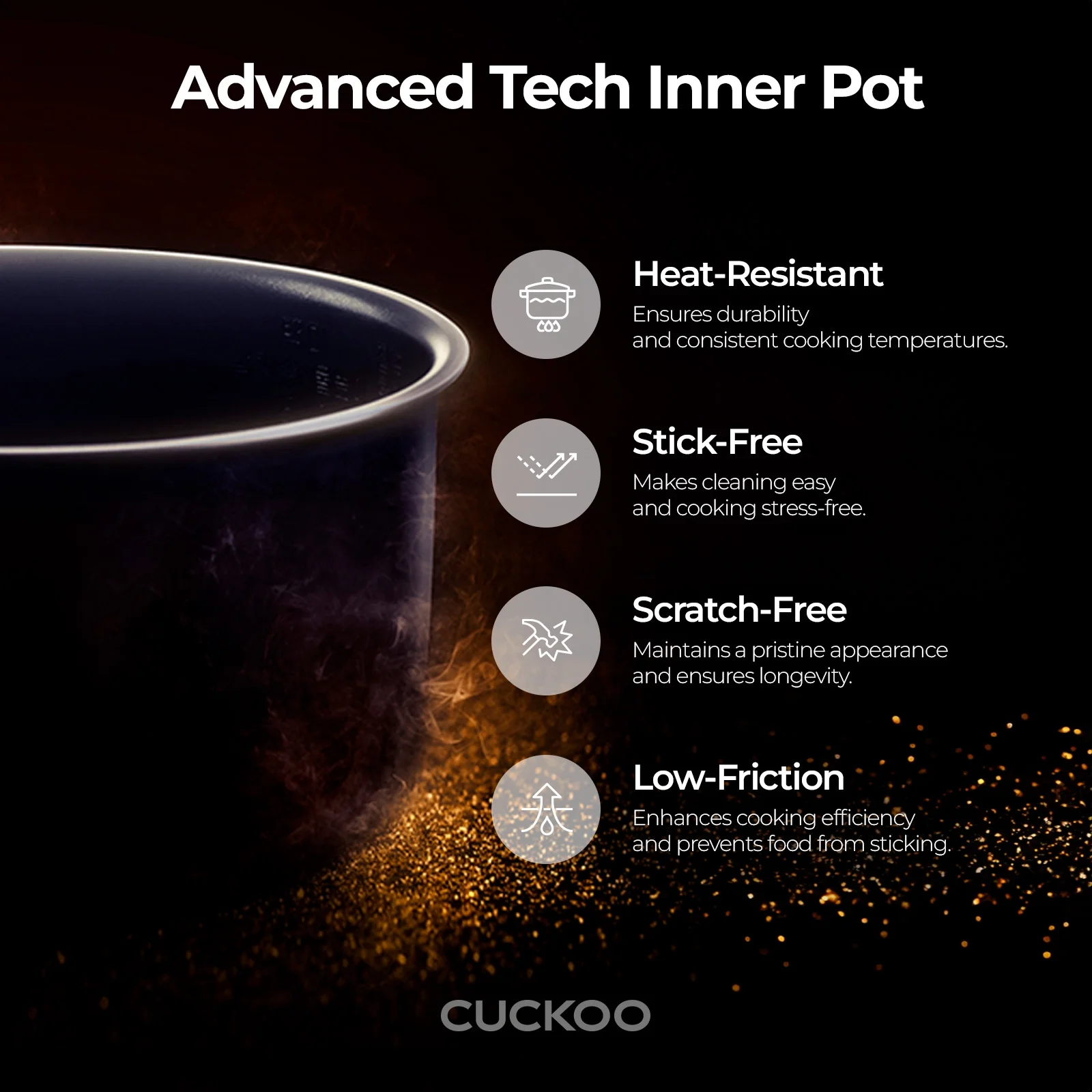 CUCKOO CRP-P1009SB 10-Cup (Uncooked) Heating Pressure Rice Cooker & Warmer with Nonstick Inner Pot - Image 9