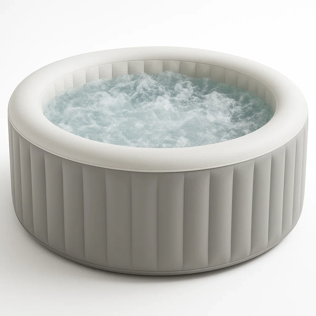 Spas hinchables 180x180x71 cm 4 personas redondo color gris UABvCDB305wB