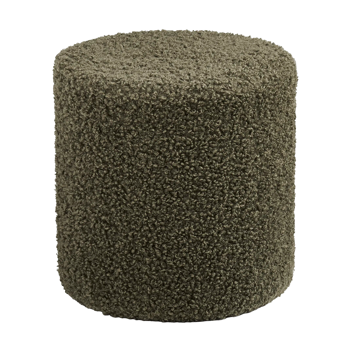 Artichok Jip Bouclé Poef Groen - Ø 34 cm
