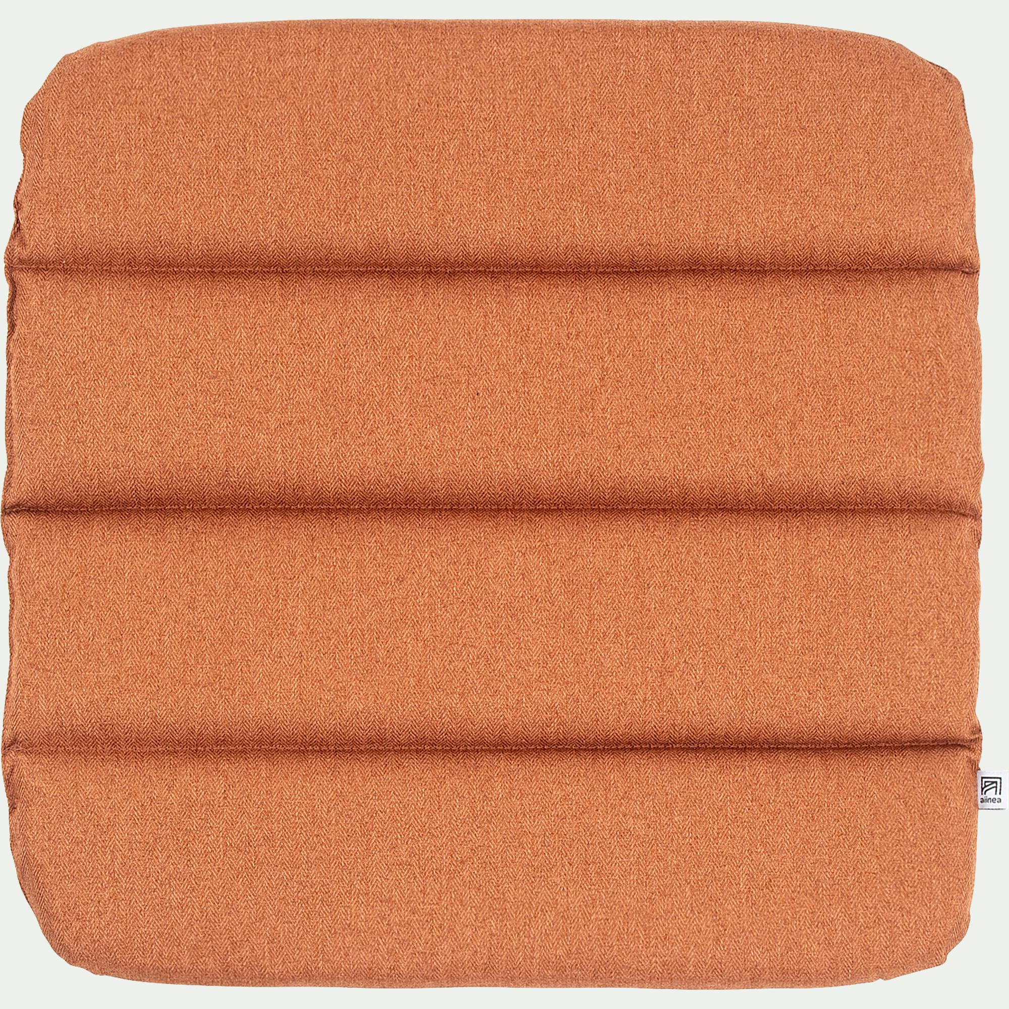 KIKO - Galette de chaise indoor & outdoor en tissu déperlant - marron rustrel