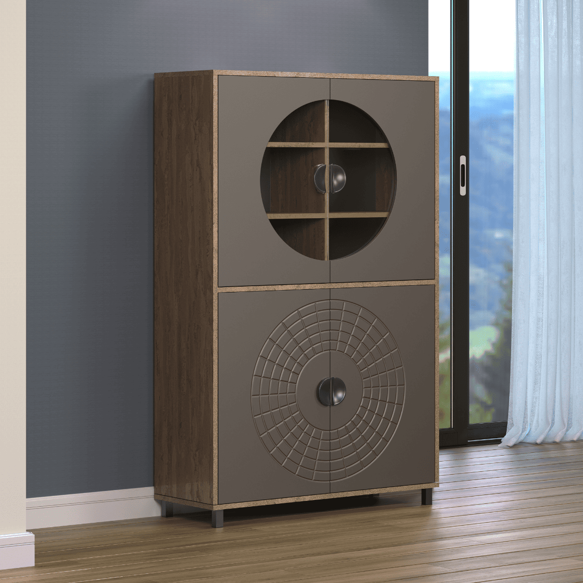 Calicosy - FusionWO Hoog dressoir - H163 cm - Licht hout