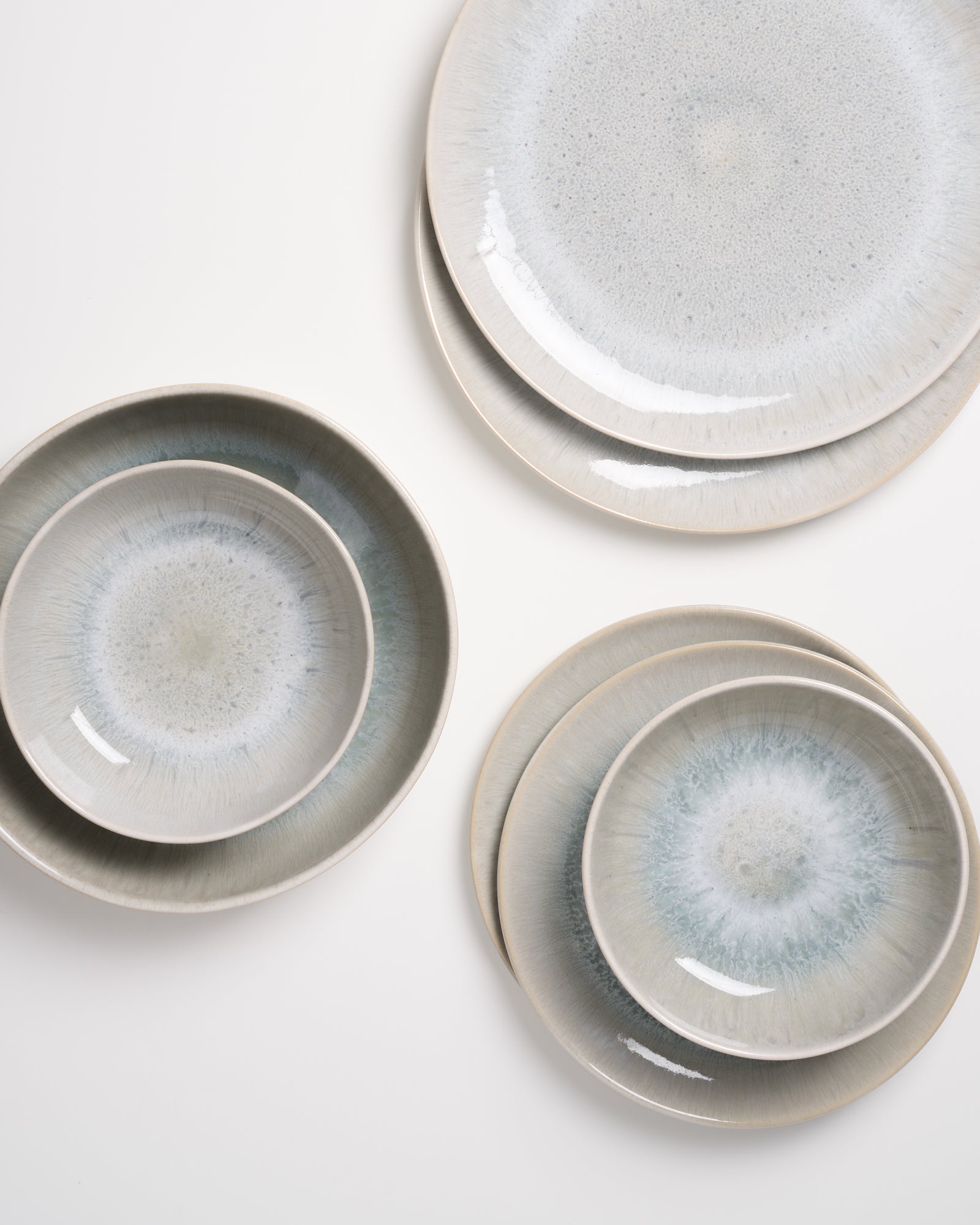Areia Geschirr-Set modern grau 7-teilig