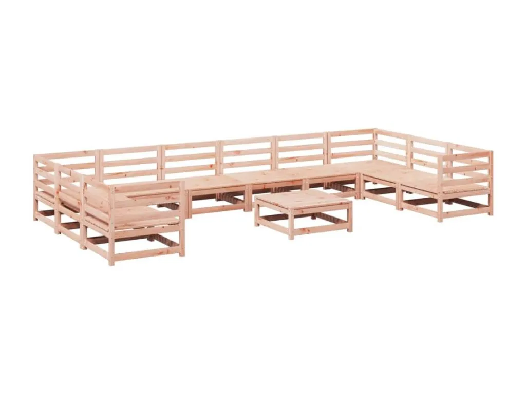 Juego de sofás de jardín 11 pzas Alkifurniturees maciza de Alkifurniturees DATN99575