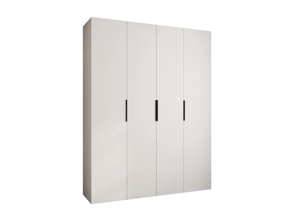 Armario Decounico 4 con puertas batientes 245.5/190/50 4 puertas (blanco/negro)