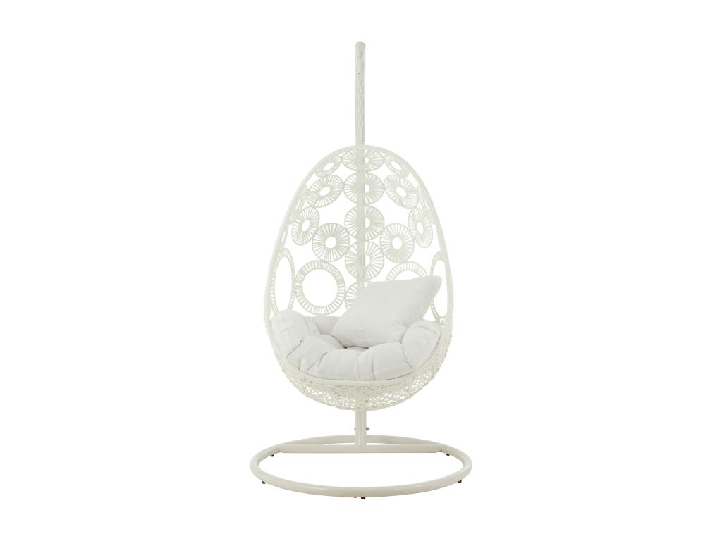 Sillón colgante Nestliq de aluminio blanco ovalado