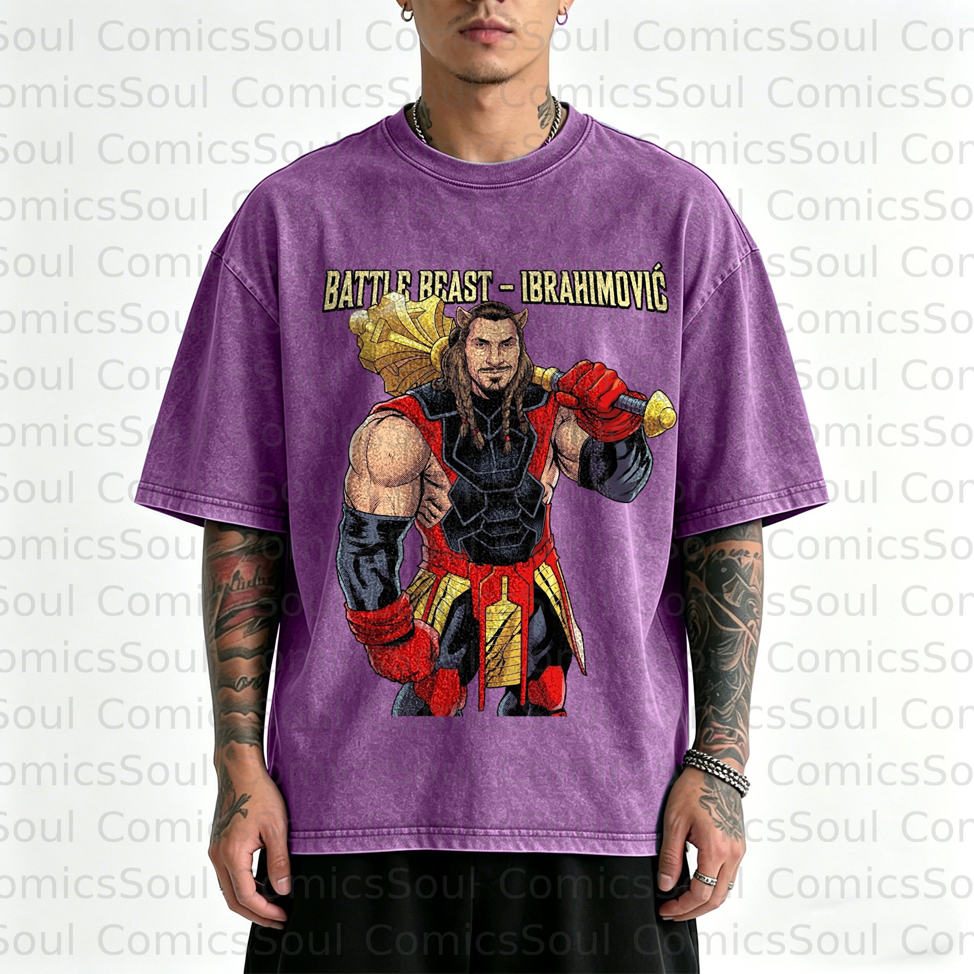 Unisex Anime Inspired Vintage Washed T-Shirt