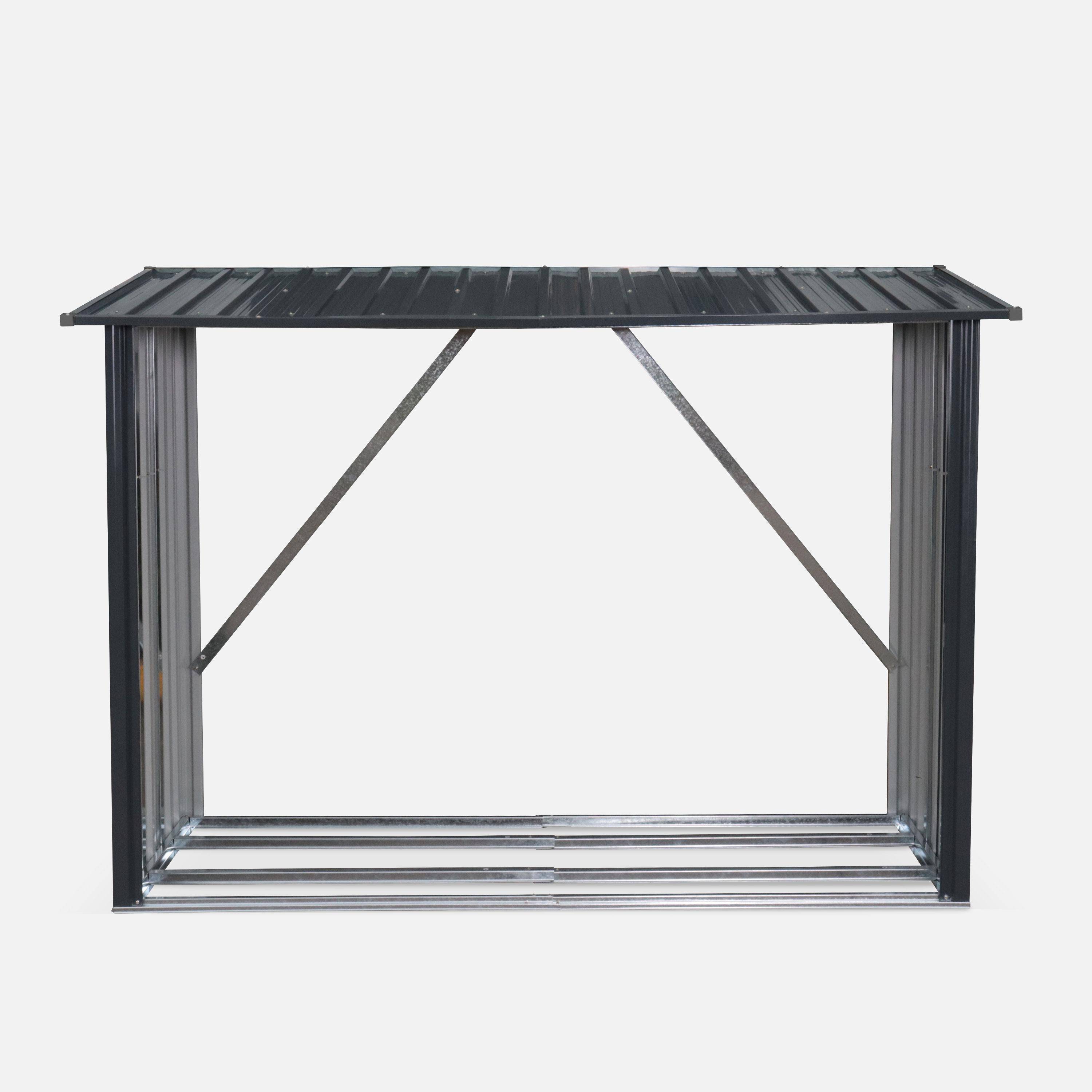 Epicea - Caseta de jardín de acero galvanizado, 80x215x155cm