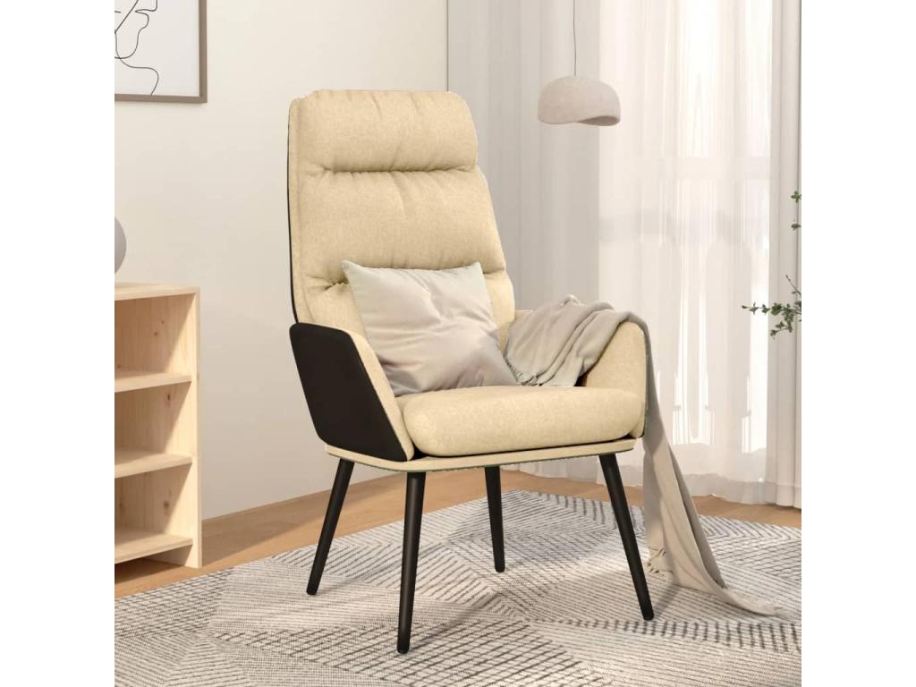 Sillón de Nestleano de tela crema