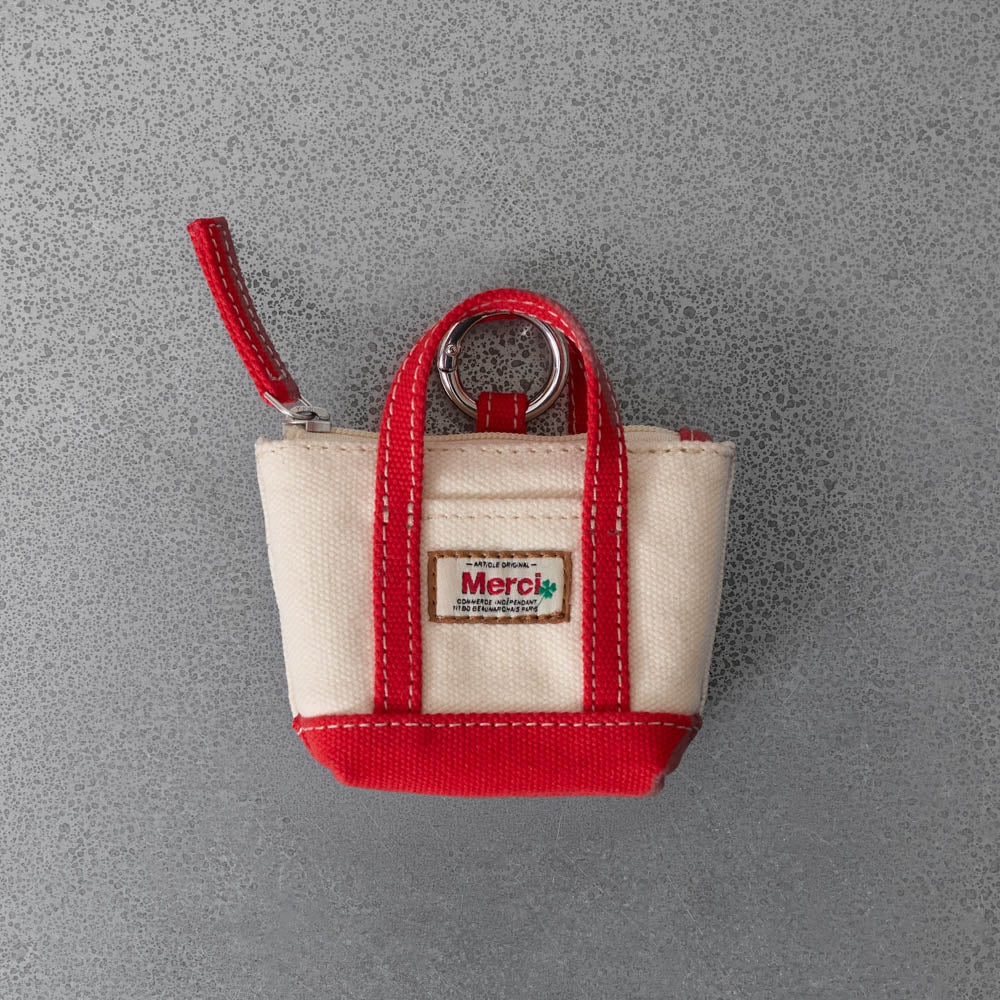 Merci - Porte Monnaie Candide Charm - Ecru & Rouge