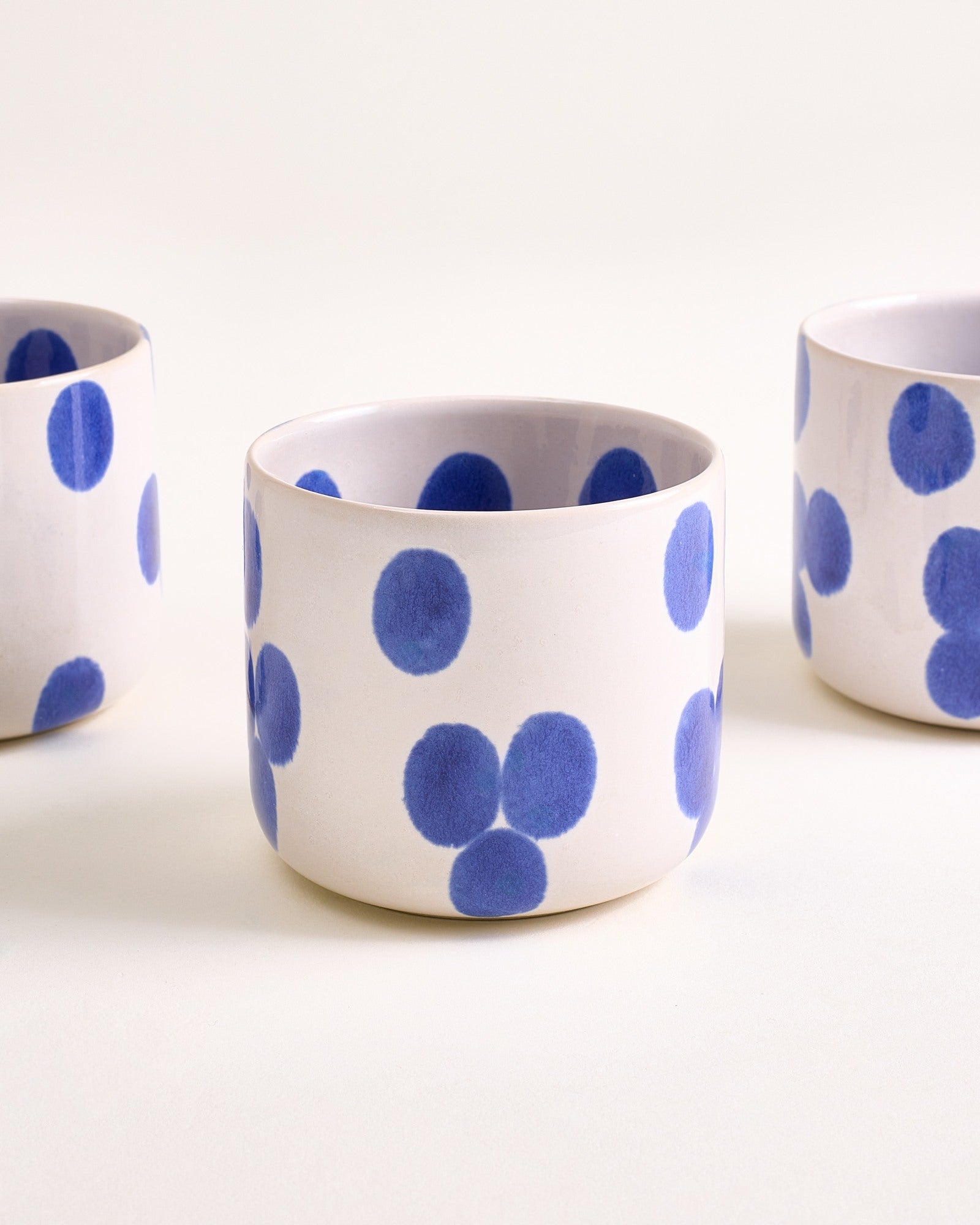 Nódoa Becher groß gepunktet blau 6er-Set