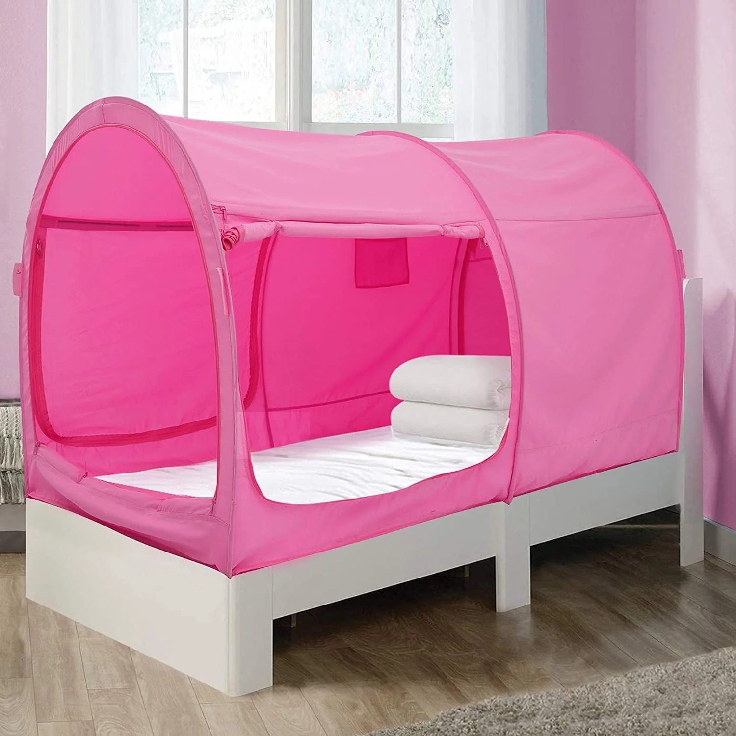 Alvantor Bed Tent Pop Up Canopy Full Pink