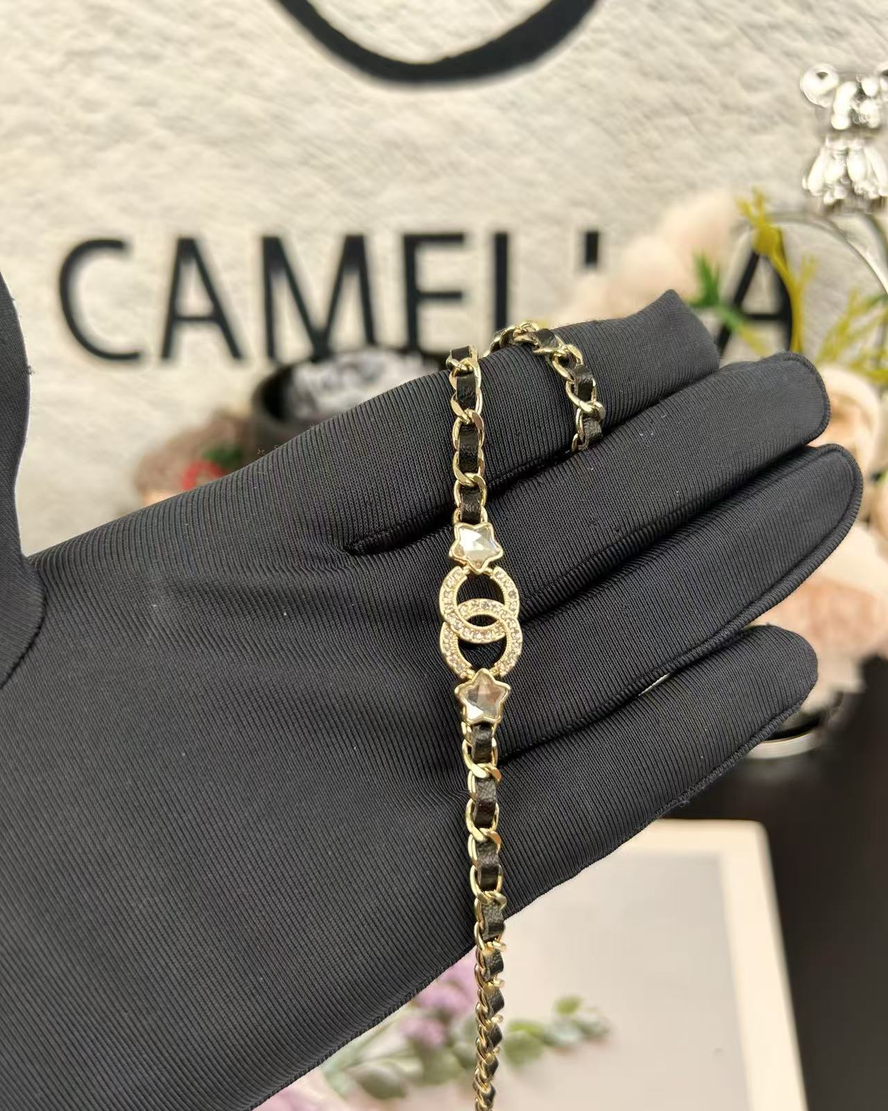 Chanel Leather Chain Choker Necklace - Original Replica Club