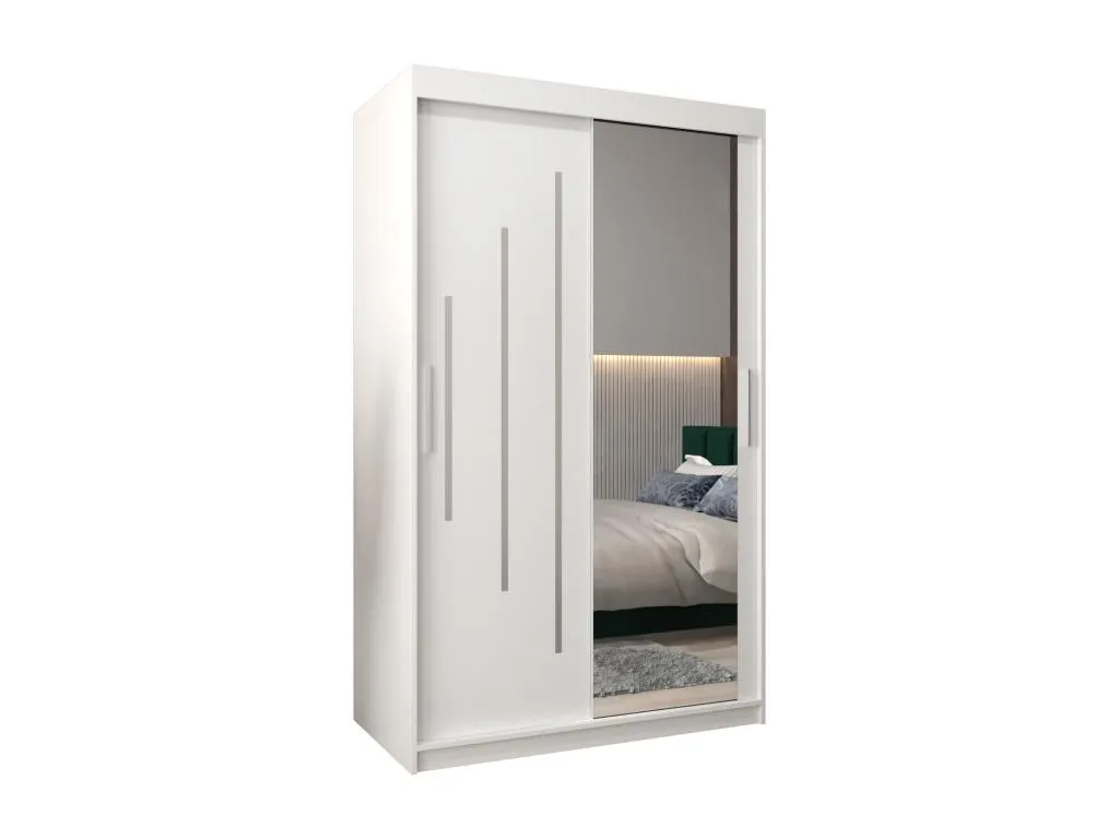 Armario Nidovia puertas correderas 200/120/62 2 puertas blanco/blanco qle3446196