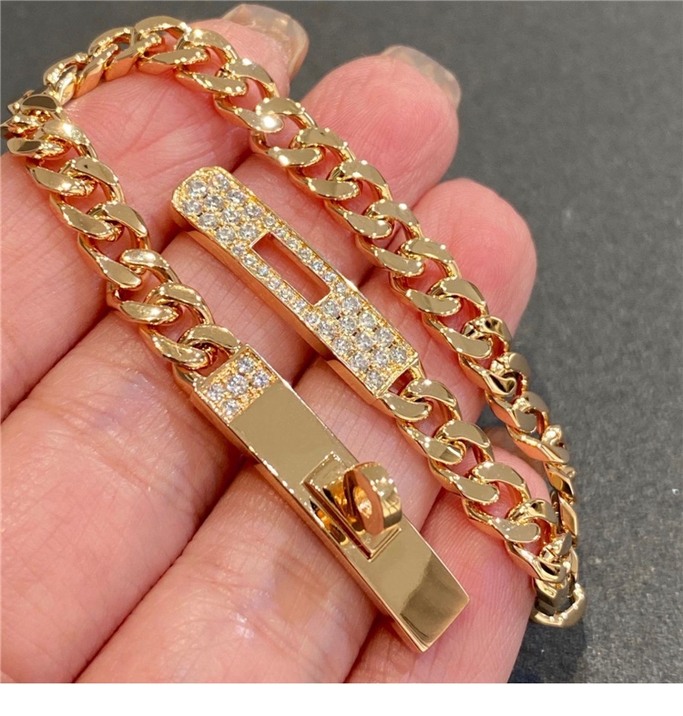 Hermes Cuban Chain Pig Nose Bracelet - Original Replica Club