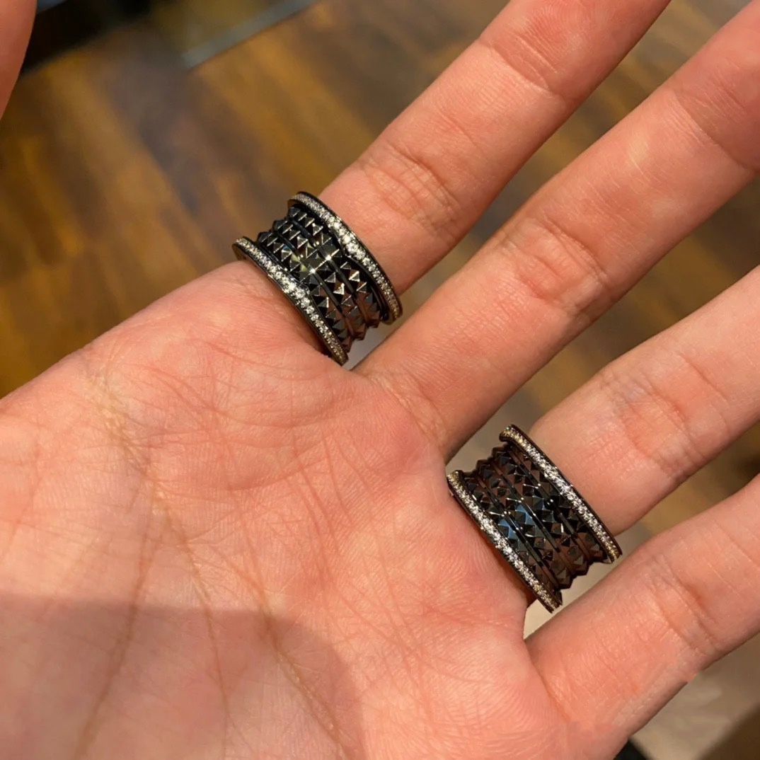 Bvlgari Four Band Black Diamond Quilting B.zero1 Ring - Original Replica Club