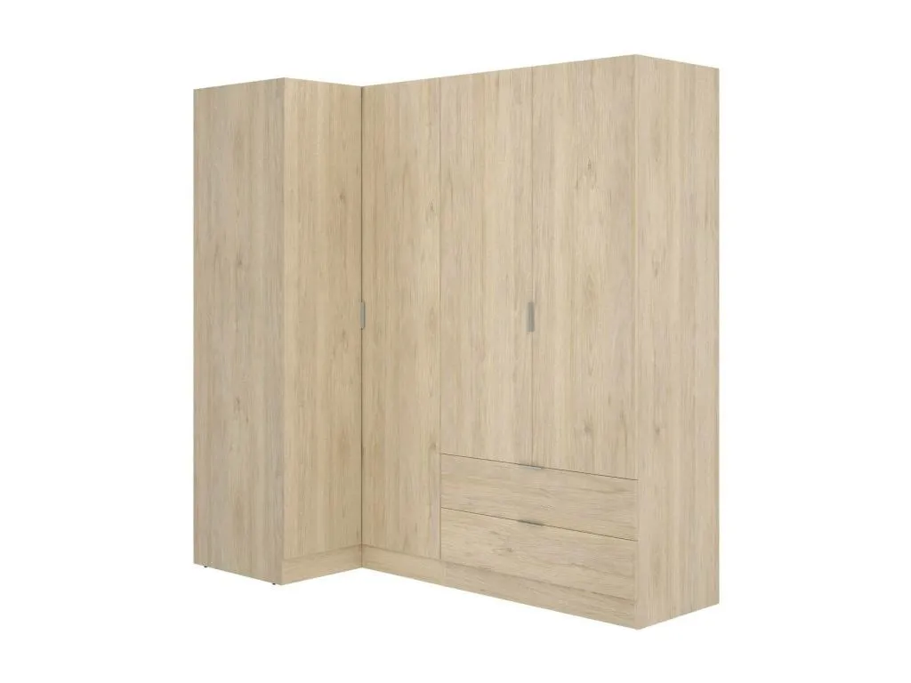 Armario Mueble de esquina para dormitorio Vivirsingular con 4 puertas batientes medidas 174x91x184 cm bhtu54863
